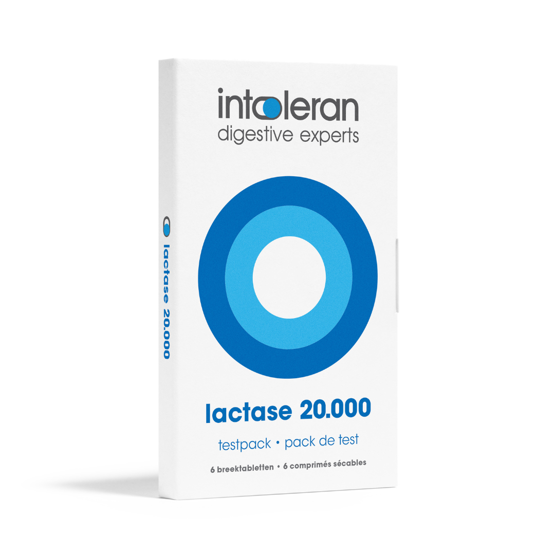 Lactase 20.000 - Testpack 6 Breektabletten | Lactose Intolerantie | Hoogst gedoseerd | Bevat Lactase dat helpt bij verteren van Lactose | Intoleran