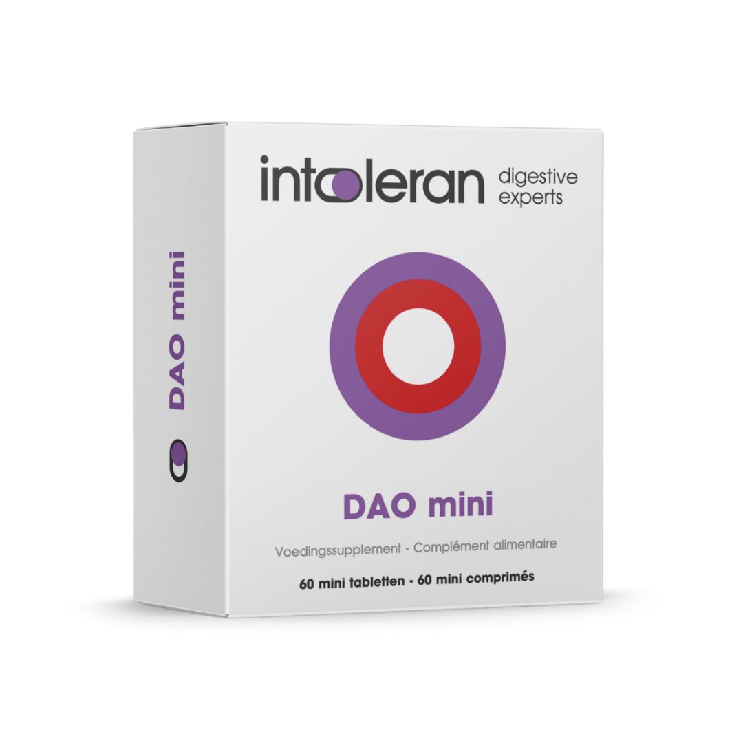 DAO Mini - Dispenser 60 Tabletten | Histamine | Bevat DAO-enzym helpt bij vertering van Histamine | Positieve invloed op immuunsysteem | Intoleran