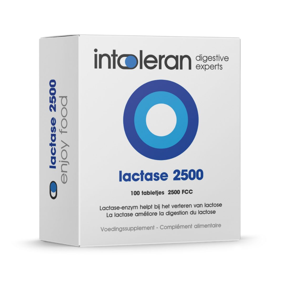 Lactase 2500 - Dispenser 100 Tabletjes | Lactose Intolerantie | Klein tabletje | Bevat Lactase dat helpt bij het verteren van Lactose | Intoleran