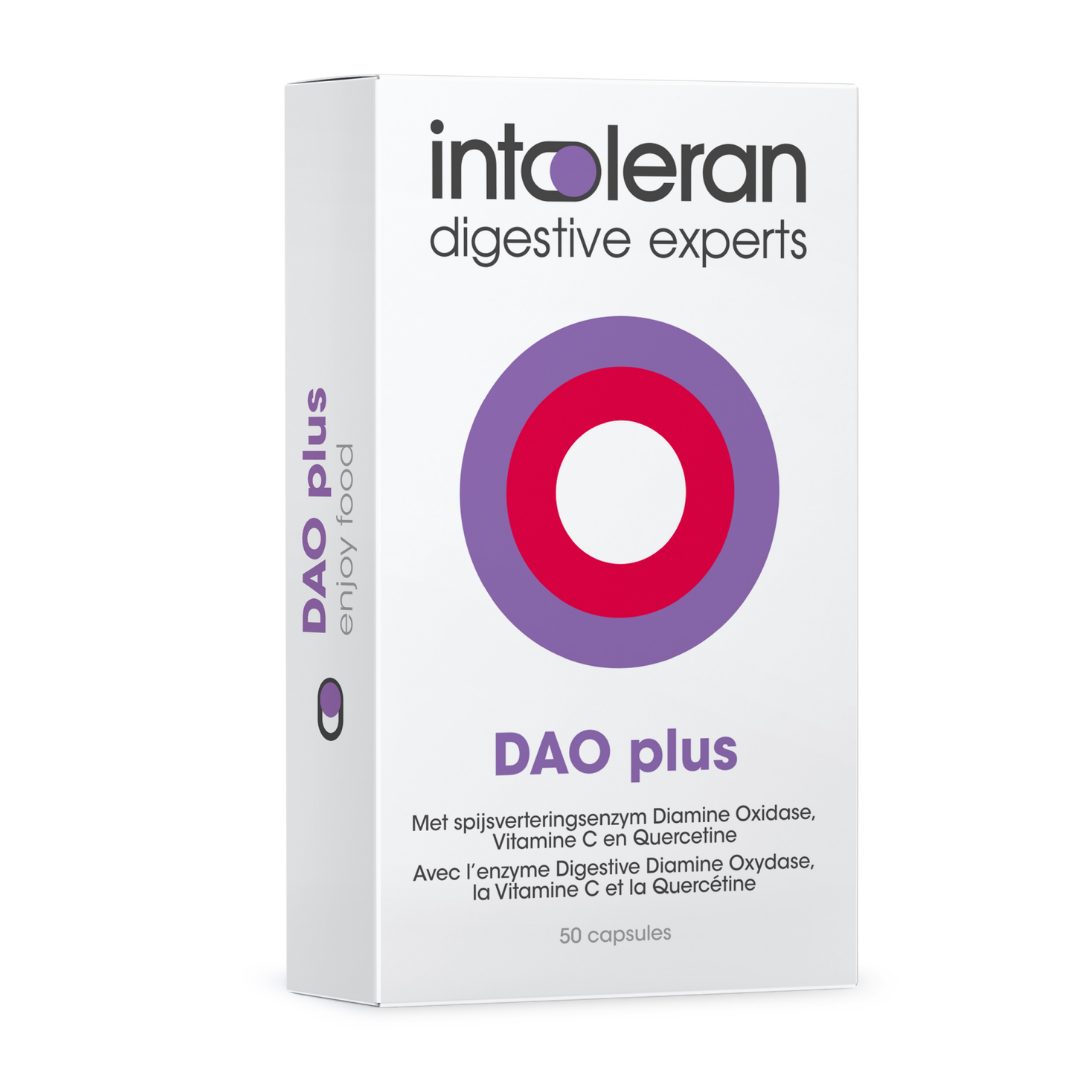 DAO Plus - 50 Capsules | Histamine | Bevat DAO-enzym | Helpt bij de vertering van Histamine | Vitamine C | Positieve invloed op immuunsysteem