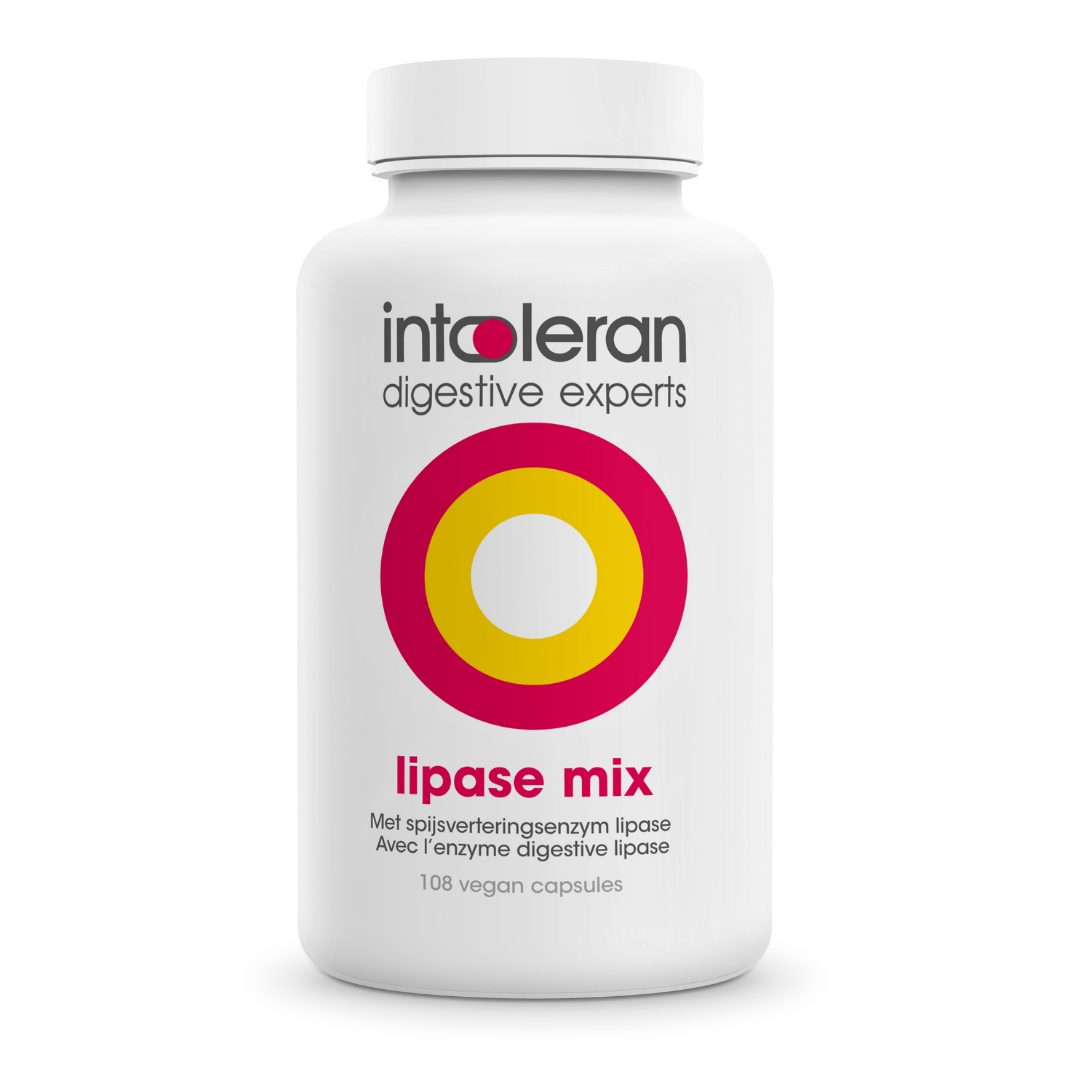 Intoleran Lipase Mix - 108 Capsules | Ondersteunt de Vertering van Vetten | Puur, Vegan en Glutenvrij
