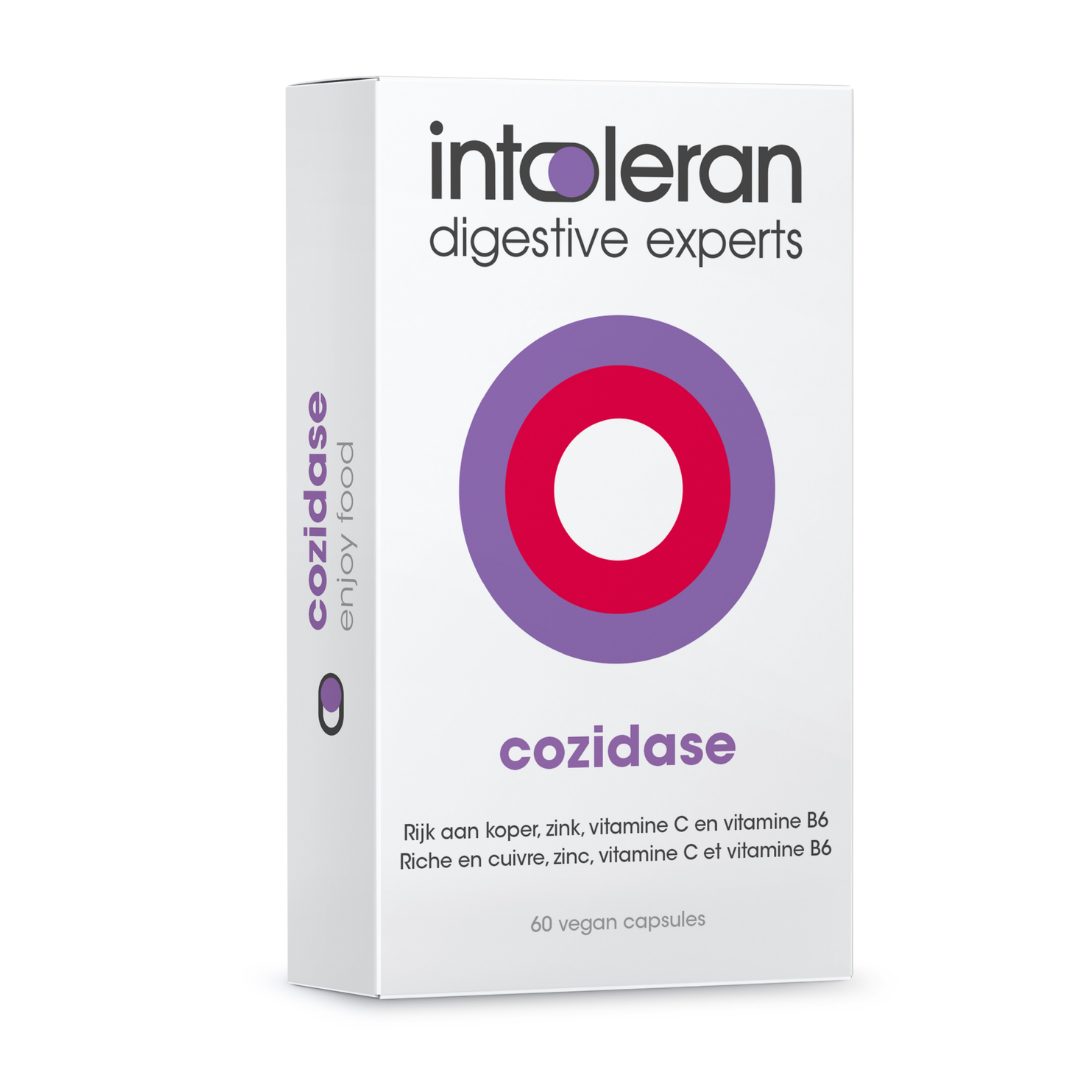 Cozidase - 60 Capsules | Histamine | Bouwstoffen voor de aanmaak van DAO-enzym | Positieve invloed op het immuunsysteem | Puur & Vegan | Intoleran