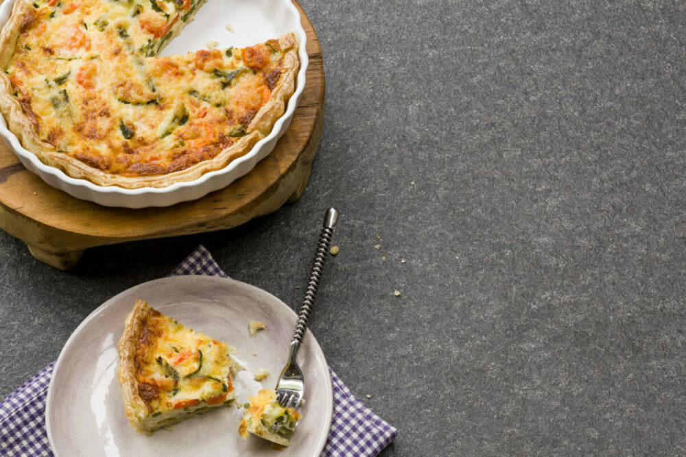 Lactose-Free Vegetable Quiche (Green Beans, Carrot & Zucchini)
