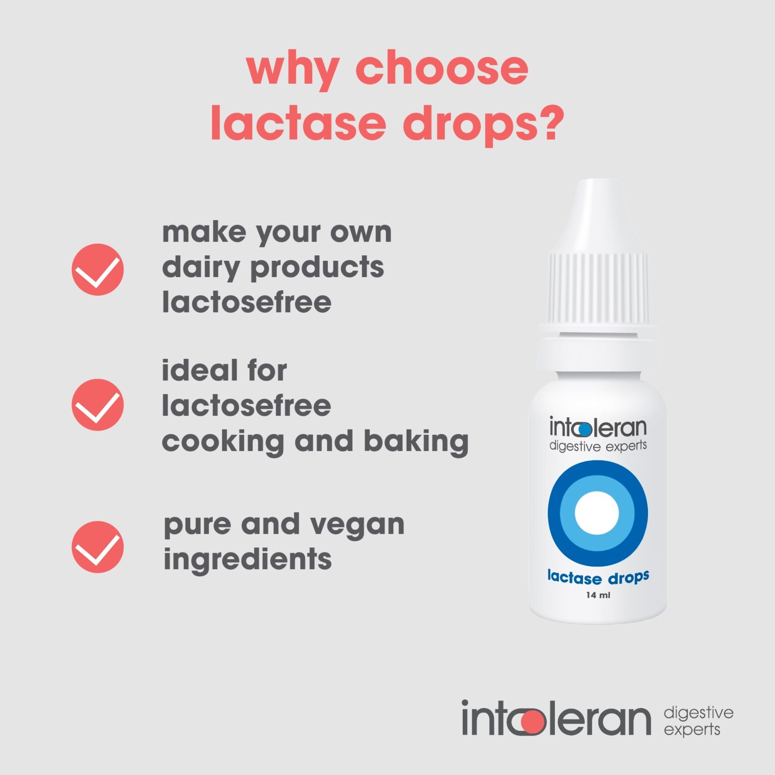 Lactase drops Make dairy products lactosefree! Intoleran