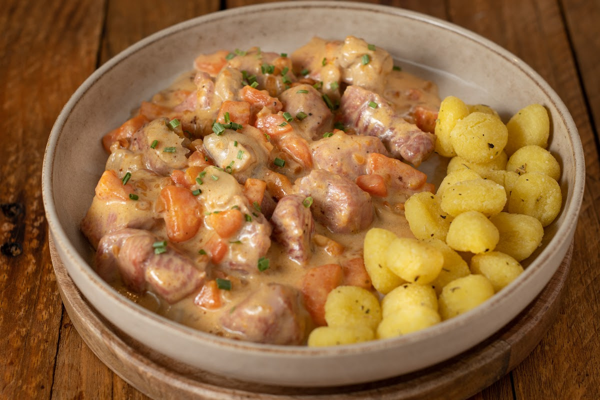 Low-FODMAP “pavo al strogonoff” - Intoleran US