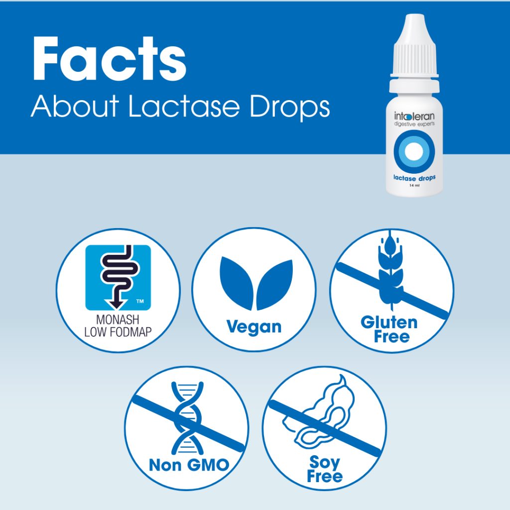 Lactase drops | Make dairy products lactose-free! | Intoleran